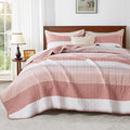 Andency King Size Quilt Set Blush Pink, 3 Pieces Summer Ultra Soft Lightweight by Andency