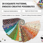 Craftido-20 Options-100% Cotton Jelly Roll Fabric Precut Strips - Image 3