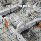 Dungeon Walls 40pcs 28mm Miniature RPG Terrain Modular System DND Terrain - Image 6