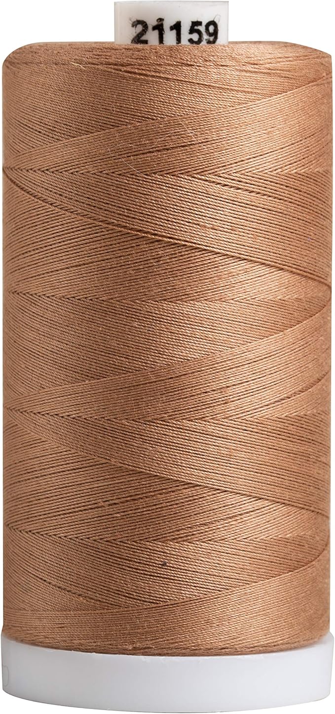 Connecting Threads Fawn Brown 100% Cotton Thread Spool | Large 1200 yard thread by ConnectingThreads