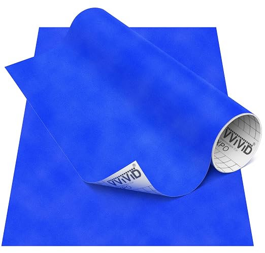 VViViD DECO65 Suede Brilliant Blue Permanent Adhesive Craft Vinyl by VVIVIDVINYL