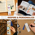 100 Paper Blank Bookmarks with Colorful Tassels – DIY Bookmark Making Kit - Image 5