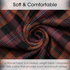 Pico Textiles 3 Yards Bolt Rust Tartan Plaid Flannel Fabric - Image 2