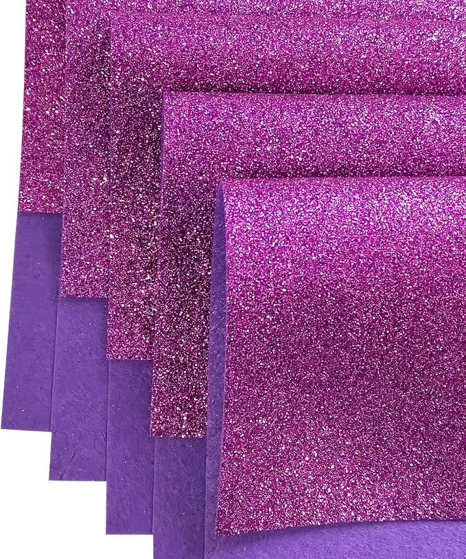 Jtnohx Glitter Felt Fabric, 8 x12 inches Felt Square Glitter - Image 8