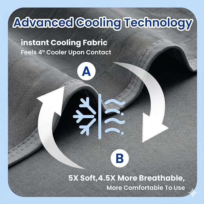 Topcee Cooling Blanket Queen Size- 90"x90" Summer Cooling Throw Blanket - Image 5