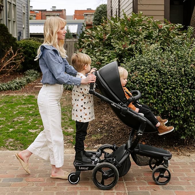 Lascal BuggyBoard Maxi Universal Stroller Board, Fits Strollers Including UPPAbaby, Baby Jogger, Bugaboo, No Need for a Double Stroller for Infant and Toddler, Max Weight 66 lbs, Black
