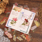 Dizdkizd Die Cut Gold Foil Floral Stickers, Transparent Aesthetics Sticker Set - Image 4