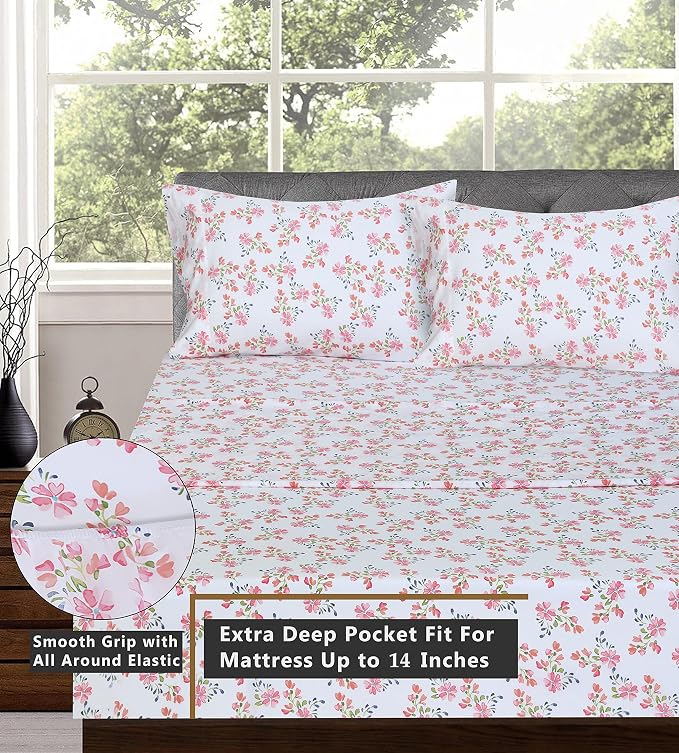 RUVANTI 100% Cotton Sheets – California King Percale Bedding, Cooling & - Image 4