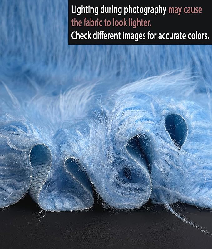 Fabric Empire 2.3oz Faux Fur Curly Yak Fabric 3.5" Long Pile Japanese Yarn/Sold - Image 5