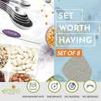 Spring Chef Purple Stainless Steel Magnetic Measuring Spoons Set of 8 - Image 3