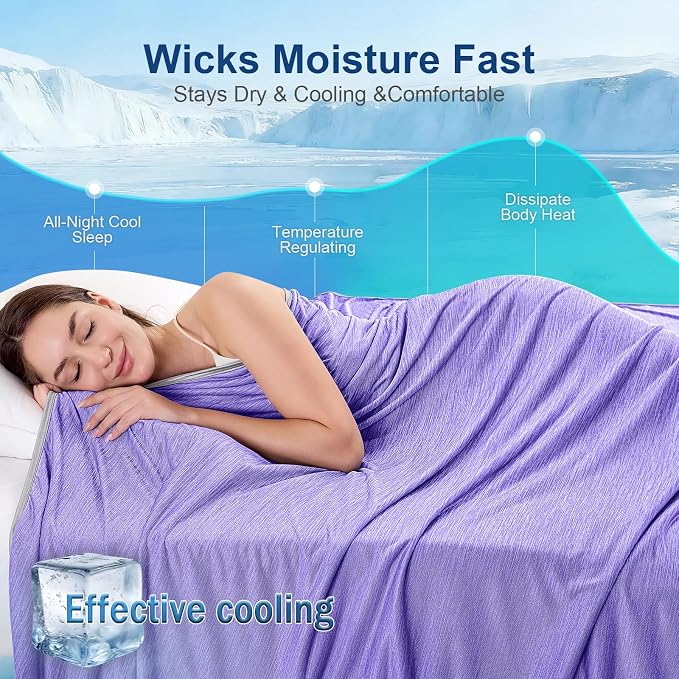 KMUSET Cooling Blanket Full Size（80"x90", Double Sided Summer Cooling Blankets - Image 4