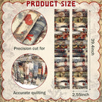 Hosuly 40 Pcs Vintage Christmas Fabric Jelly Santa Claus Snowman Nutcracker - Image 2