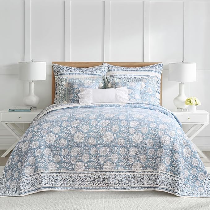 Levtex Home – Adare Blue Bedspread Set – Full Bedspread and 2 Standard Shams – - Image 2