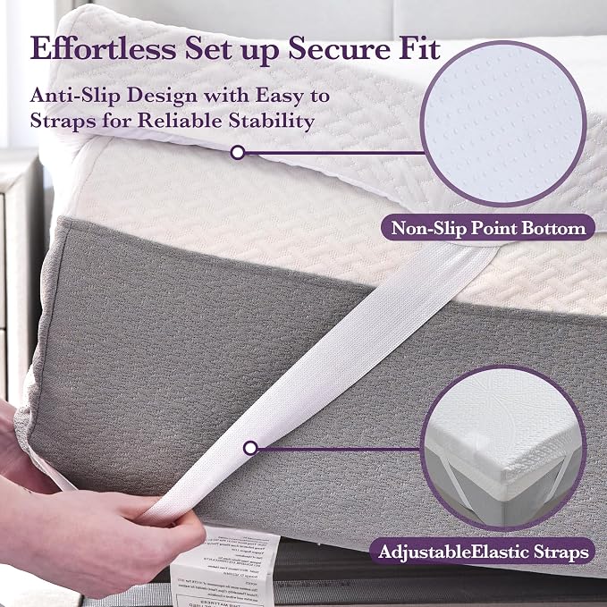 SINWEEK 2 Inch Gel Memory Foam Mattress Topper - Image 8