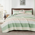 Andency California King Quilt Set Mint Pink, 3 Pieces Ultra Soft Lightweight by Andency