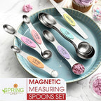 Spring Chef Stainless Steel Magnetic Measuring Spoons Set of 8 - Image 6
