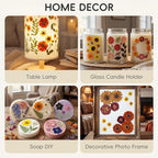 LUXEEASE 100P Autumn Dried Pressed Flowers, Warm Tone | Rust orange burgundy - Image 6