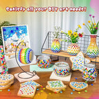 Joyclub DIY Mosaic Candle Holder Kit Mosaic Kits - Image 6