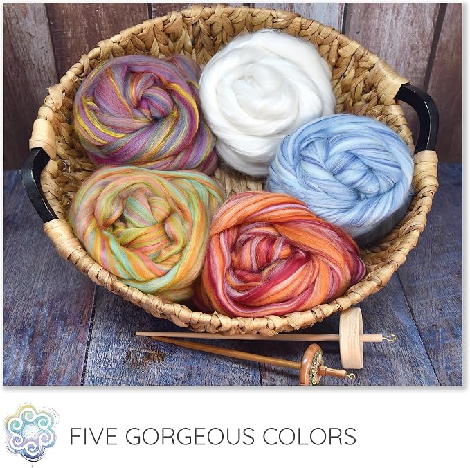Merino and Rayon Derived from Bamboo Fiber Blend. Super Soft Combed Top Roving - Image 2