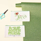 Tintnut Light Green Glitter Heat Transfer Vinyl Roll, easy cut & weed, stretch - Image 4