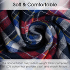 Pico Textiles 4 Yards Bolt Navy Blue and Red Tartan Plaid Flannel Fabric - Image 2