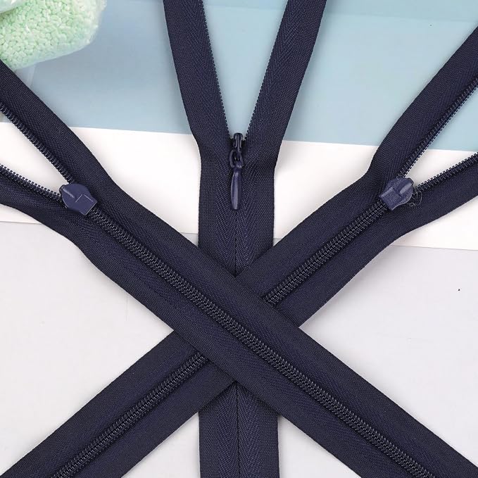 YAKA 20pcs Navy Blue Nylon Invisible Zippers Tailor Sewing Tools Garment - Image 4