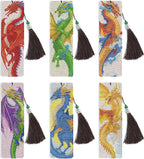 6 Pcs Dragon Diamond Art Bookmarks by CRASHOT