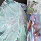 11 Yard Long White Iridescent Organza Fabric - Image 2