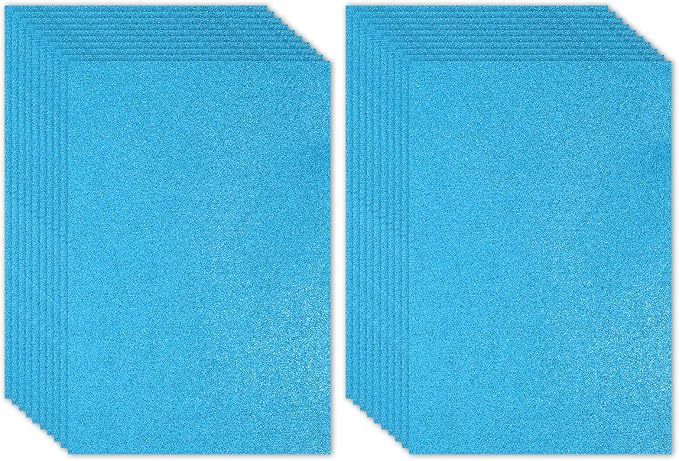 PATIKIL Light Blue Shiny EVA Glitter Foam Sheet 16x12 Inch 2mm Thick by PATIKIL