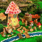 Unittype 33 Pcs Squirrel Garden Accessories Miniature Squirrel Figurines Tiny - Image 2