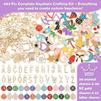 selizo 404Pcs Charms Lip Gloss Keychain Making Kit, DIY Craft Supplies - Image 2