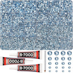 31000Pcs Baby Blue Rhinestones for Bedazzling, Flat Back Jewels Diamonds by Worthofbest