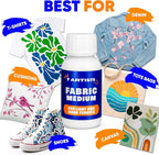 Fabric Medium for Acrylic Paint 8.45 fl oz – Turn Acrylics Into Washable Fabric - Image 4