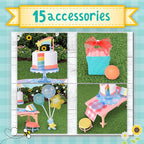 Honey Bee Acres Birthday Wishes Playset, 15 Piece Miniature Dollhouse Party Set - Image 4