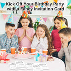 Black and White Birthday Invitations, 25 Double-Sided Invitation Cards - Image 5