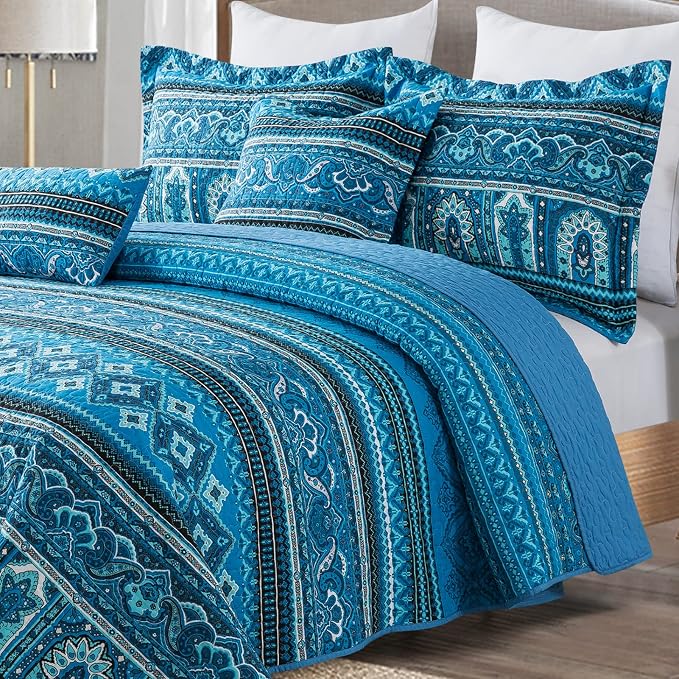 BEDIFANY Cotton California King Size Quilt Sets, Lightweight Overiszed King - Image 3