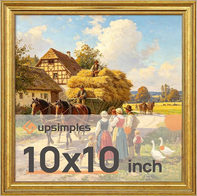 upsimples 10x10 Picture Frame, Vintage Frames Decor, Wall or Tabletop Display by upsimples