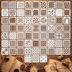 Marspark 66 Pcs Geometric Small Stencils by Marspark