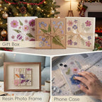 LUXEEASE 100P Pink Purple Blue Dried Pressed Flowers | Soft romantic shades - Image 8
