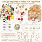 NewOasis 768Pcs Lip Gloss Keychain Making Kit, Jewelry Making Kit - Image 2
