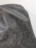 NAT Leathers | Gray Distress Crazy Horse Oily Faux Vegan Leather PU | 1 Yard 36 by NATLeathers