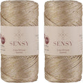 2 Pack of Sensy Premium 2mm 251 Yards Sparkle Polyester Rope 90% Polypropylene by SSENSY