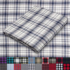 Pico Textiles 10 Yards Bolt White and Gray Tartan Plaid Flannel Fabric by PicoTextiles