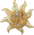 George S. Chen Imports Hand Painted Polyresin Mosaic Sun and Moon Face Wall by George+S.+Chen+Imports