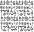 Hicarer 80 Pieces Antique Silver Pendants Charms Pendants Gothic Jewelry Making by Hicarer