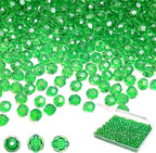 BONNY BOXX 1000pcs 6mm Acrylic Faceted Round Crystal Beads Transparent Deep by BONNY+BOXX