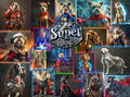 Superhero Dog - 1000 Piece Collage Jigsaw Puzzle - Colorful and Funny Adult by PrimeTimePuzzles