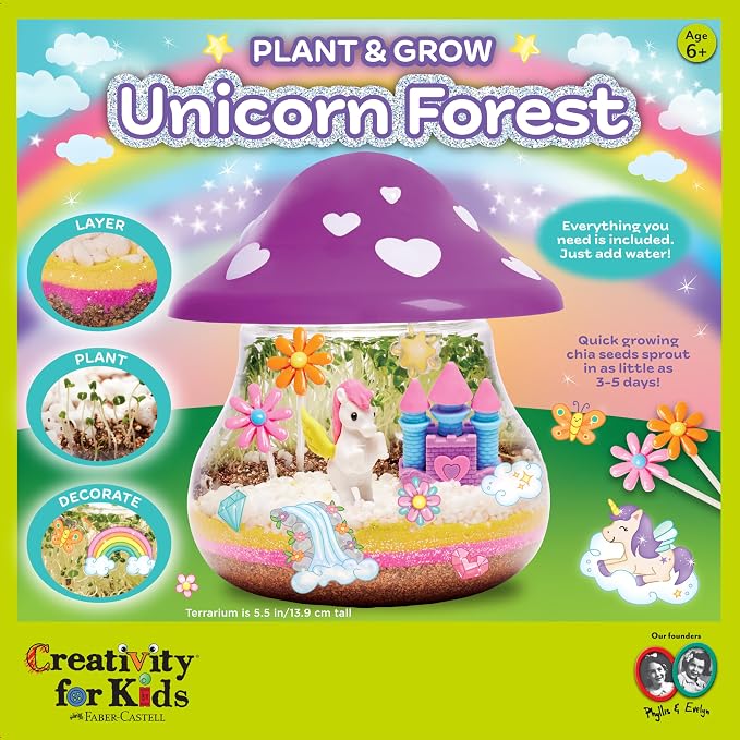 Creativity for Kids Plant and Grow Unicorn Forest: Terrarium Kit for Kids - Image 2
