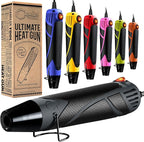 Heat Gun for Crafting, Mini Dual Temp Hot Air Gun Tool for Epoxy Resin by ChandlerTool