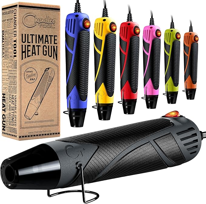Heat Gun for Crafting, Mini Dual Temp Hot Air Gun Tool for Epoxy Resin by ChandlerTool